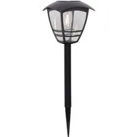 STAR TRADING LED Solarleuchte Solar-Wegleuchte Felix, Tageslichtsensor, LED fest integriert, Warmweiß, Solar-Bollardleuchte mit Filament-LED, 10 lm, Dämmerungssensor