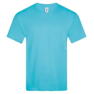 SOLS Herren Victory T-Shirt mit V-Ausschnitt (Atollblau)