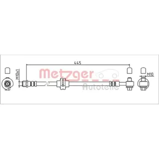 Metzger Bremsschlauch vorne links Opel Zafira Tourer C 4111924