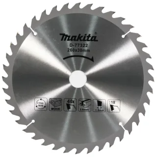 Makita Sägeblatt TCT 260x30x40Z - D-77322