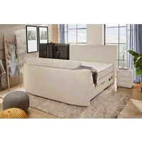 Jockenhöfer Gruppe Boxspringbett Bel Air erhältlich in der Größe 180x200cm, mit versenkbarem TV-Lift und Fernbedienung, Bettkasten/Stauraum