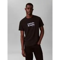 Calvin Klein T-Shirt Rundhalsausschnitt, Regular Fit, Logodruck