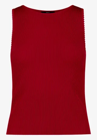 zero - Stricktop mit U-Boot Ausschnitt candy red - Gr. - 38