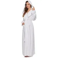 Arus Damenbademantel Angel, extra lang, mit Kapuze, ideal für Zuhause & Wellness, Langform, 100% Baumwolle, Kapuze, Gürtel, mit Kapuze, extra lang, leicht, 100 % Baumwolle-Frottee