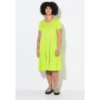 Angel of Style Midikleid Jerseykleid V-Ausschnitt Volants