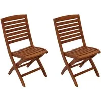 DEGAMO Gartenstuhl CAPO (2 St), Holz Eukalyptus geölt, klappbar