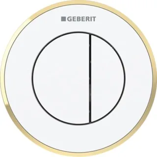 Geberit Fernbetätigung Typ 10 pneumatisch für 2-Mengen-Spülung UP-Drücker weiß/vergoldet, 116055KK1 116055KK1