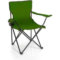 BigDean Campingstuhl Faltstuhl Campingstuhl Anglerstuhl Getränkehalter Klappstuhl (Packung, 1 St), Grün, Klappbar, Getränkehalter, Tragetasche