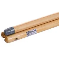 BawiTec Besenstiel 3 Besenstiele lackiert Holzstiele mit Gewinde für Besen etc., (3 Stück)