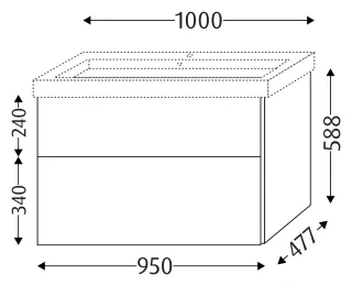 Sanipa Waschtischunterbau mit Auszügen 3way BR50250