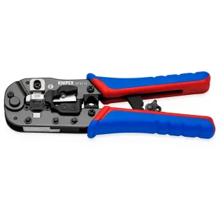 KNIPEX Crimpzange für RJ45-Westernstecker mit Mehrkomponenten-Hüllen brüniert 190 mm - 975113