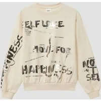 s.Oliver Sweatshirt Sweatshirt Kuscheliges Oversize Sweatshirt mit Folienprint