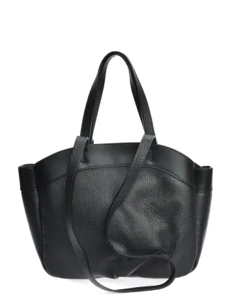 Anna Luchini Schwarz Rindsledertasche