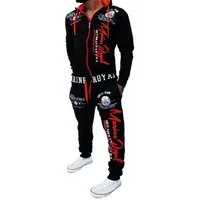 RMK Jogginganzug Marine Royal Herren Trainingsanzug Sportanzug Streetwear Fitness, Jacke mit Kapuze