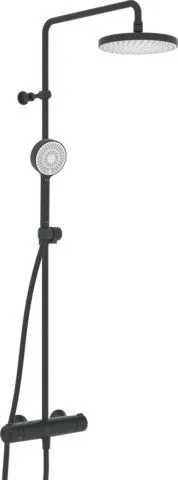 Hansa Regenbrause-Duscharm. HANSAMICRA 4435 3-strahlig Ausld. 445-470 Matt-Schwarz 4435013033