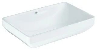 GROHE Aufsatzschale Euro Keramik 102434 60cm ohne Hahnloch m. Überlauf alpinweiß, 102434SH00 102434SH00