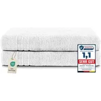 Komfortec Saunatuch Frotte aus 100% Baumwolle, Frottee (Packung, 2-St), 80x200 Saunatücher set XXL, Weich, Schnelltrocknend