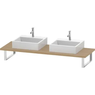 Duravit DuraStyle Konsole DS107C03030 für Aufsatzbecken, 2 Ausschnitte, Stärke 3 cm, Eiche natur