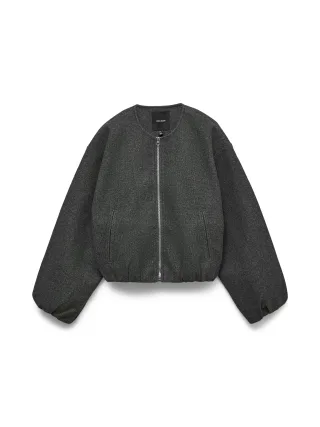 VERO MODA - VMCHLOE LS BOMBER JACKET NOOS Dark Grey Melange - Gr. - S