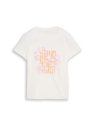Tom Tailor - T-Shirt mit Print whisper white - Gr. - XXXL