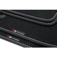 teileplus24 Auto-Fußmatten EF204 Velours Fußmatten kompatibel mit VW Passat B6 B7 3C 2005-2014