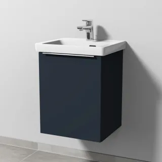 Sanipa 3way Waschtischunterbau zu Villeroy & Boch Subway 3.0 Waschtisch mit 1 Tür, Marine-Matt UP8421R