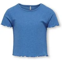 KIDS ONLY T-Shirt KOGNELLA S/S O-NECK TOP NOOS JRS mit süßer Wellenkante