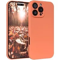 EAZY CASE Handyhülle für Apple iPhone 16 Pro Max Hülle Silikon 6,9 Zoll, Schutzhülle mit Kameraschutz Telefonhülle elastisch Bumper tpu Orange