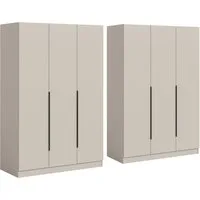 Home affaire Schrank-Set Skarde moderner Kleiderschrank Schlafzimmerschrank, (1-St., wähle deine beste Schrank Kombination), Skarde Kleiderschrank 240 cm, 2 Kleiderstangen und 8 Böden