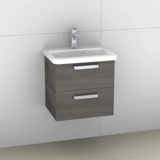 Artiqua 412 Waschtischunterschrank für Tonic II K0868 Graphit Struktur quer, 412-WU2L-I48-7098-401 412-WU2L-I48-7098-401