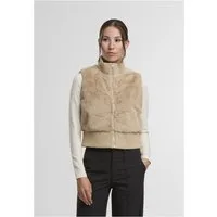URBAN CLASSICS Sweatweste Ladies Cropped Faux Fur Vest