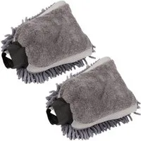 Mach1 Reinigungshandschuh Mikrofaser Waschhandschuh zum Auto Waschen (2-St)