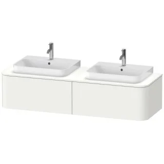 Duravit Happy D.2 Plus Konsolenwaschtischunterbau wandhängend Weiß Seidenmatt 1600x550x354 mm - HP49 HP4946B3636