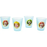 Super Mario Becher Kinder Becher Set 4 teilig 285 ml aus Polypropylen