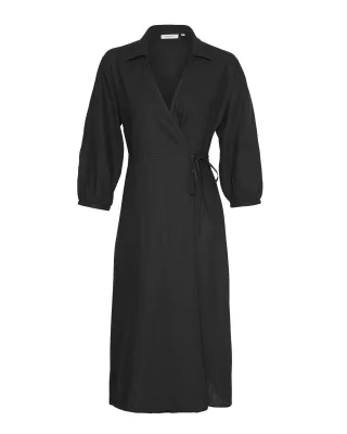 msch copenhagen - MSCHJovene Ginia 3 4 Wrap Dress black - Gr. - M