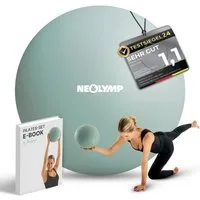 NEOLYMP Pilatesball Pilatesball 20 cm - rutschfester Pilates Ball inkl. Pumpe (Kompakter Exercise Ball für Yoga & Physiotherapie inkl. E-Book), Mini Gymnastikball aus Silikon für Core-Training, Balance, Pilates