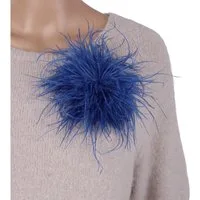 MIRROSI Brosche Edler Federbrosche, Feder-Anstecker im Boho-Vintage Stil, Ausgestattet mit Clip und Anstecknadel für sicheren Halt
