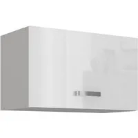 Küchen-Preisbombe Hängeschrank 60 cm Küche Bianca Weiß Hochglanz + Grau Küchenzeile Küchenblock
