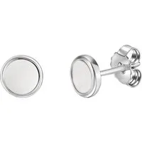 Firetti Paar Ohrstecker Schmuck Geschenk, Ohrringe Kreis rund, Silber 925, mit Lack