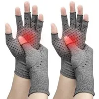 AURIVION Multisporthandschuhe Arthrose Handschuhe 2 Paar, atmungsaktive Kompressionshandschuhe (Set, 2-St., Druckausgleich Handschuhe verschleißfest & komfortabel) Anti-Rutsch Kompressionshandschuhe für Damen & Alltag