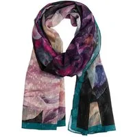 chic4home Schal Color Flow, (1-St. 1-teilig), sommerlicher Damen Schal mit Blumenmuster