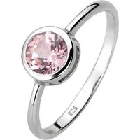 JOBO Fingerring, 925 Silber mit Rosenquarz