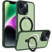 CoolGadget Handyhülle Hybrid Luxury Handy Case für iPhone 13 6,1 Zoll, Hülle Massiv Metallring aufklappbar Schutzhülle für Magsafe Zubehör