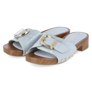 Tamaris Open Toe Clogs - Gr. 39 - Blau - Synthetik