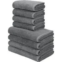 OTTO home Handtuch Set Merida, 4 Duschtücher 70x140cm, 4 Handtücher 50x100cm, Frottier (8-St), kuschelig weich, einfarbig, 100% Baumwolle