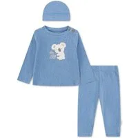 HUGGIES babywear Langarmshirt & Hose HUGB PANT SET + ATTACHMENT (Set, 3-tlg) mit Koala-Applikation und passendem Mützchen