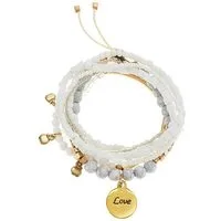 LASCANA Armketten Set, elastisches Armband mit Anhänger, Armband Set