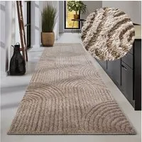 ELLE DECORATION Designteppich Chappe, rechteckig, Höhe: 18 mm, Shaggy, Läufer, flauschig, weich, Langflor, modern, Hoch Tief Effekt