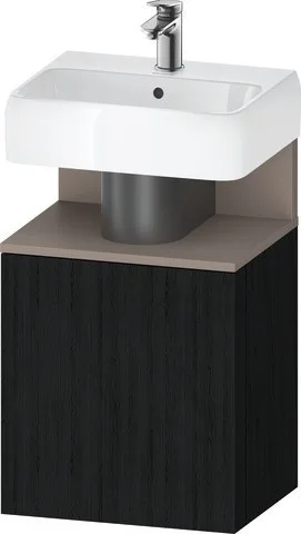 Duravit Qatego Waschtischunterbau wandhängend Eiche Schwarz Matt 440x350x645 mm - QA4076R43160000 QA4076R43160000