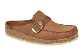 Birkenstock 1024017 Buckley Damenschuhe Pantoletten Clogs braun cognac Echtleder